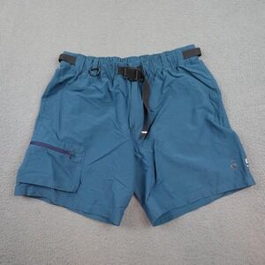 Smartwool Shorts Mens Medium Blue Hiking Belted Zip Pocket Merino Wool Trail